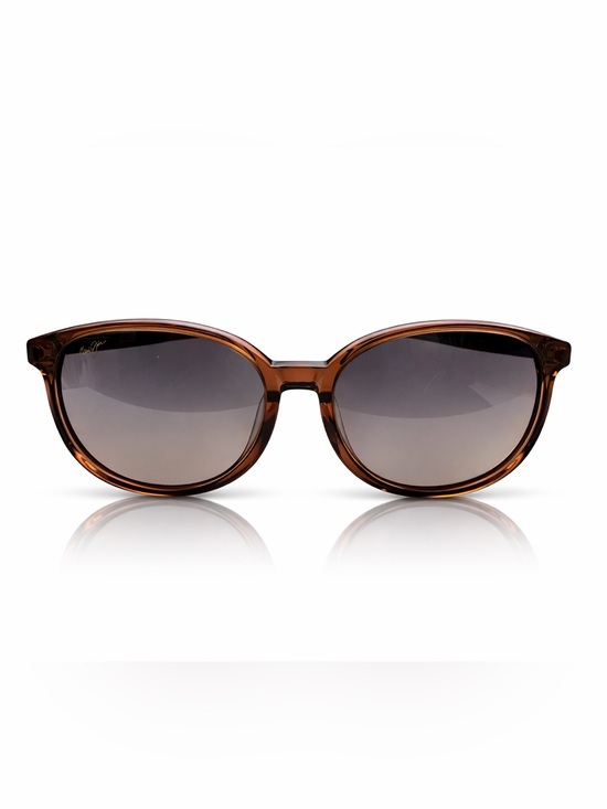Maui Jim Accessories - Maui Jim Brown Rounded Cat-Eye Sunglasses with Dark Lenses